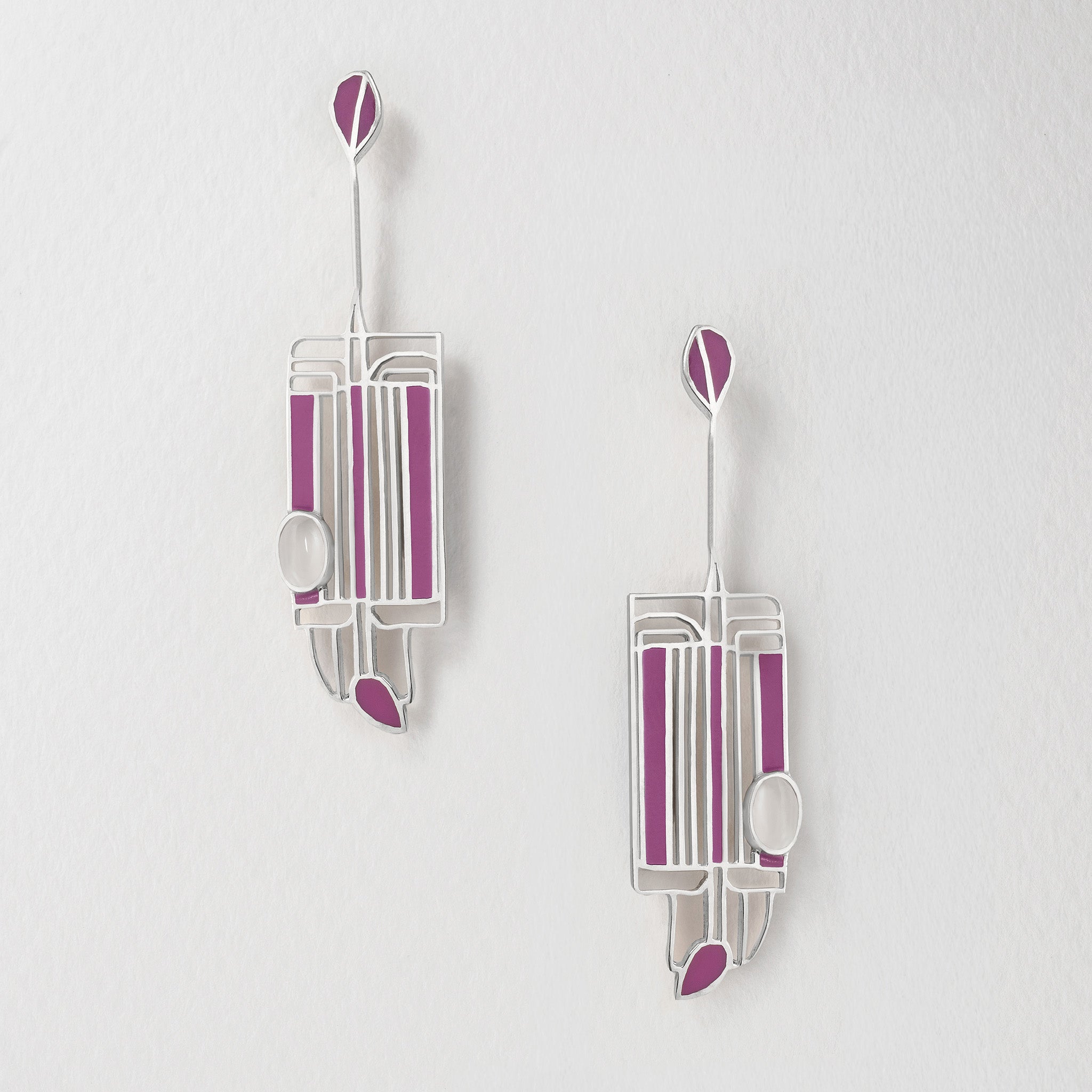 C R Mackintosh at the Willow Earrings
