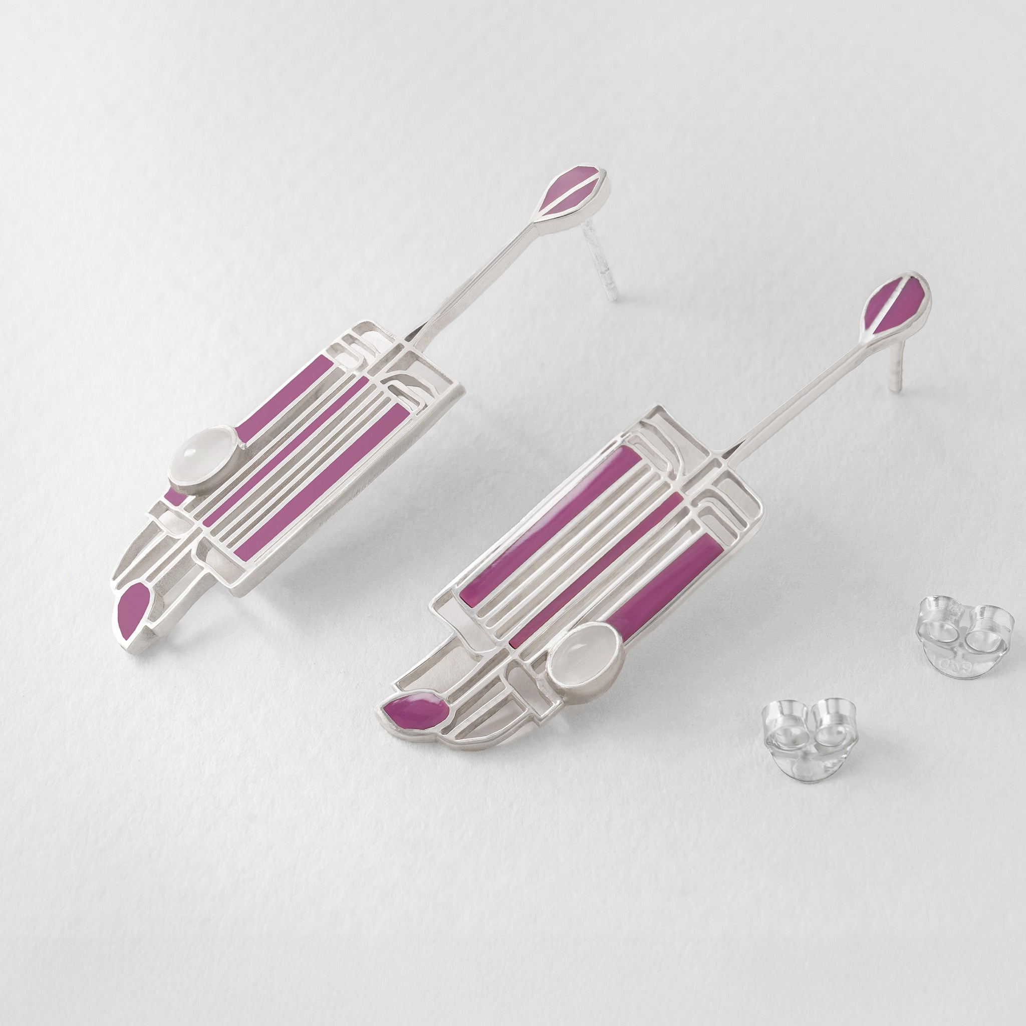 C R Mackintosh at the Willow Earrings