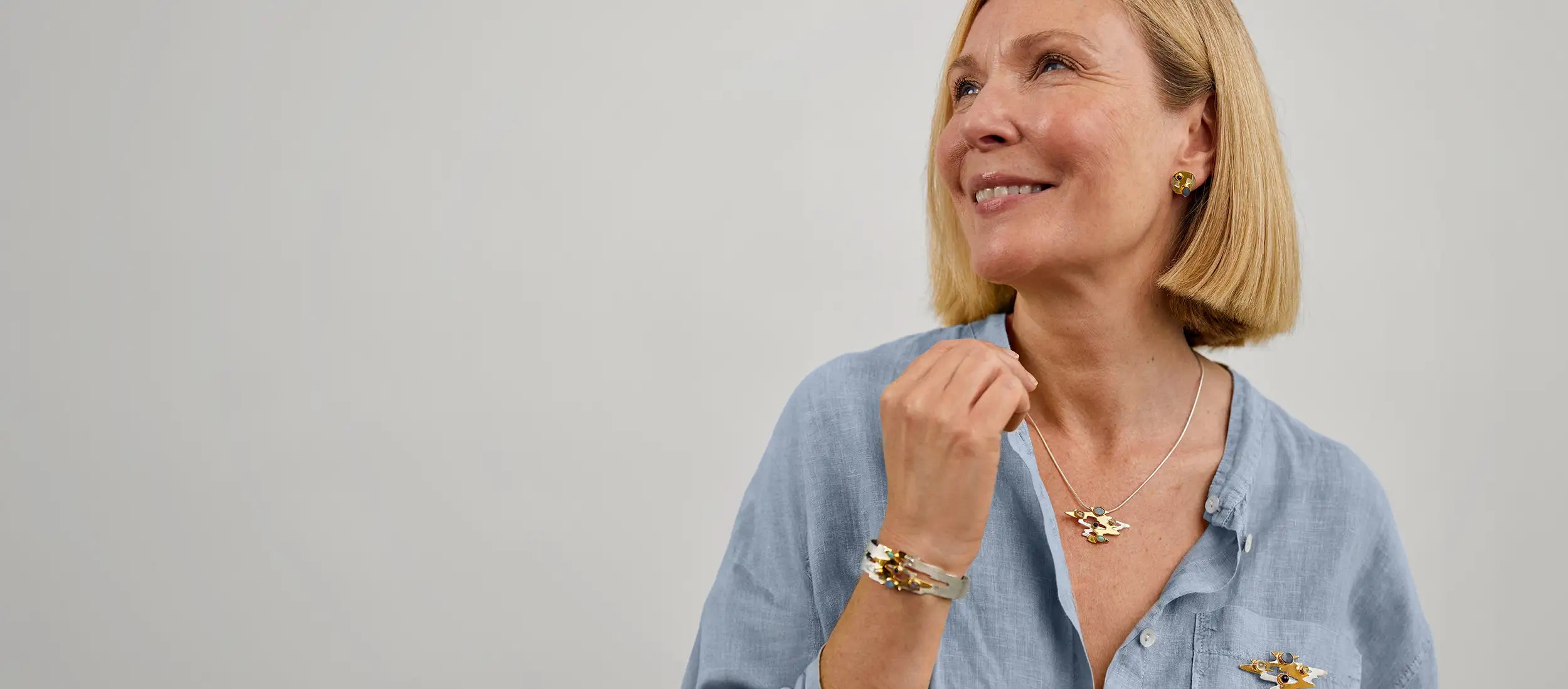 Sterling silver handmade jewellery by Paula Bolton, silver earrings, necklaces, rings, brooches, and bracelets.