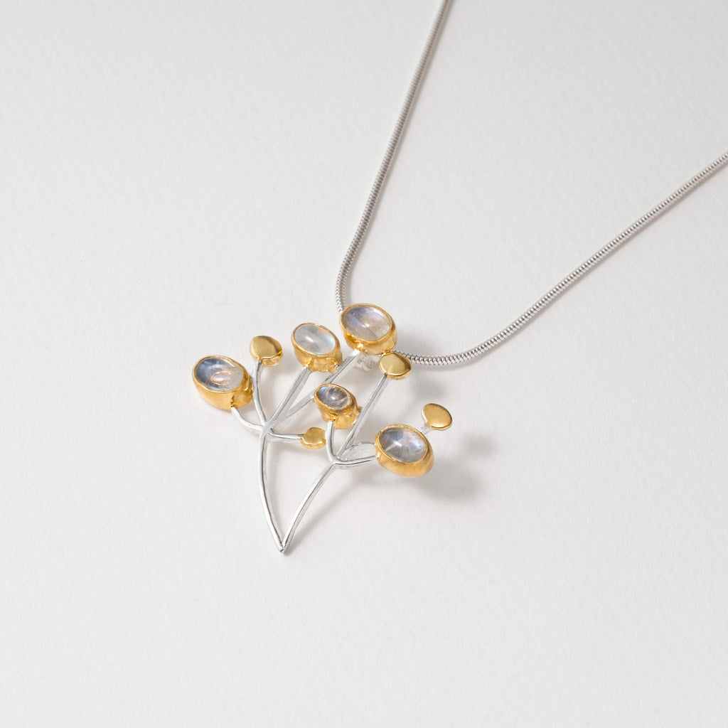 Paula Bolton Silver Jewellery - Hedgerow Moonstone Necklace Pendant