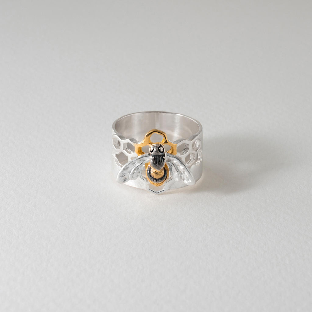 Paula Bolton Silver Jewellery - Honey Bee Ring