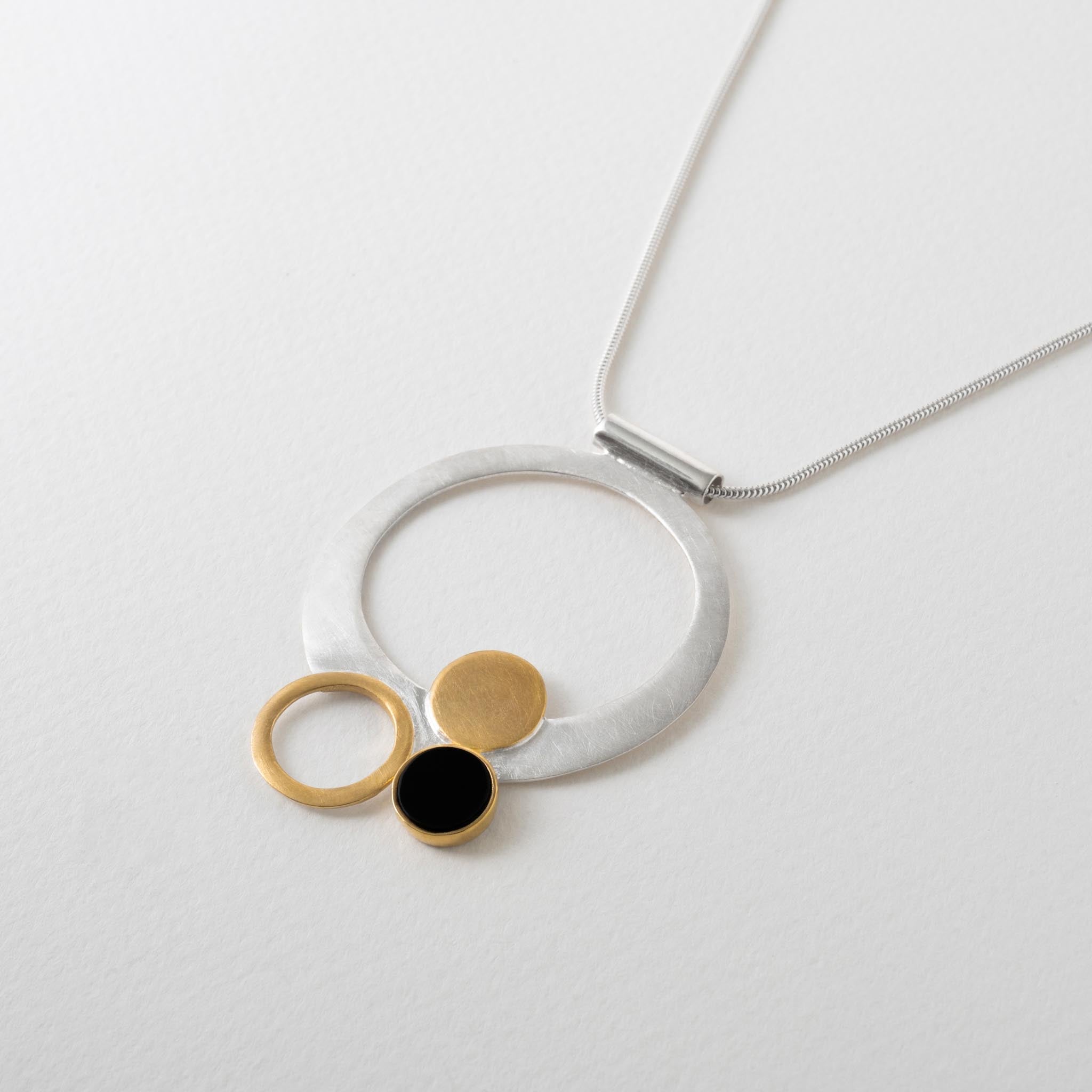Paula Bolton Silver Jewellery - Klimt Circle Art Necklace