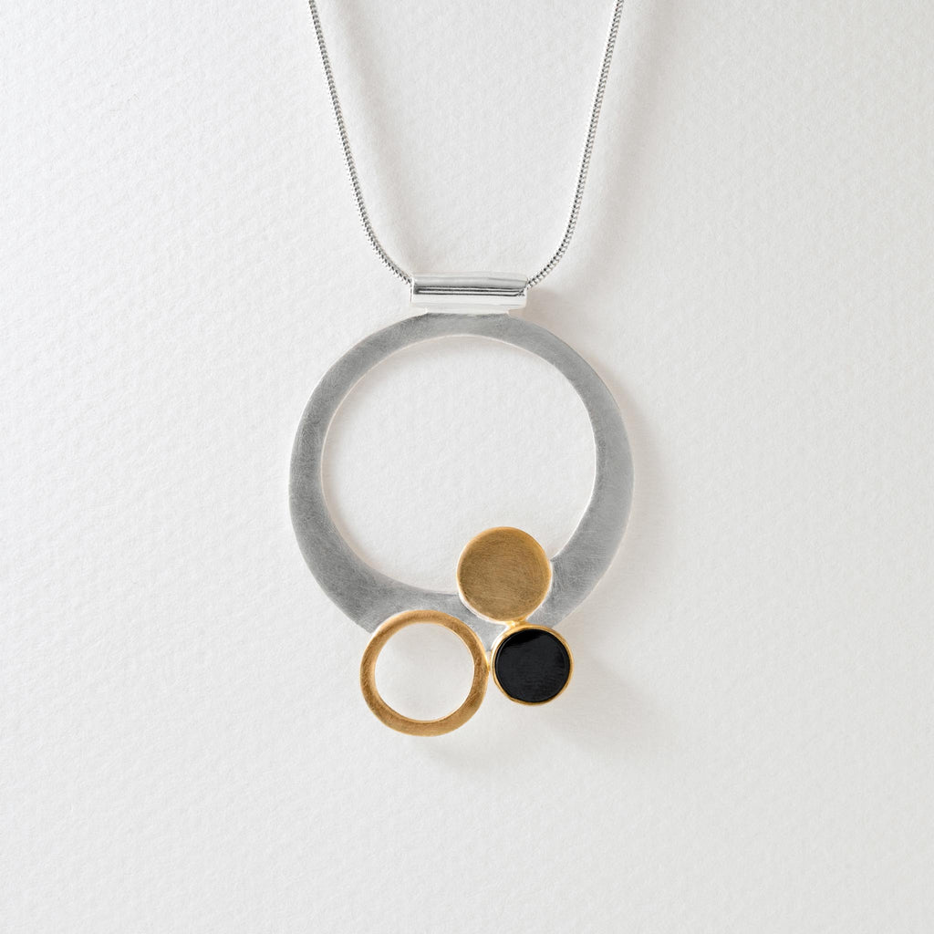 Paula Bolton Silver Jewellery - Klimt Circle Art Necklace Pendant