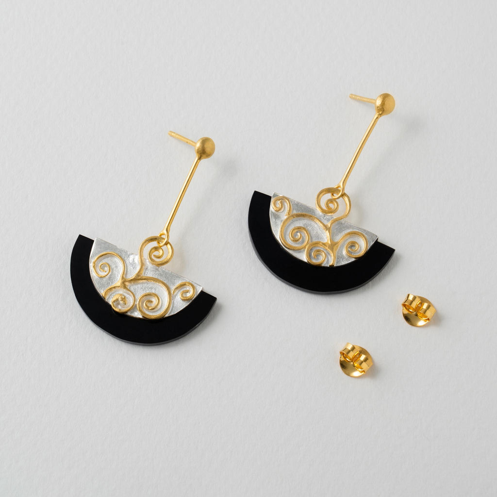 Paula Bolton Silver Jewellery - Klimt Art Earrings