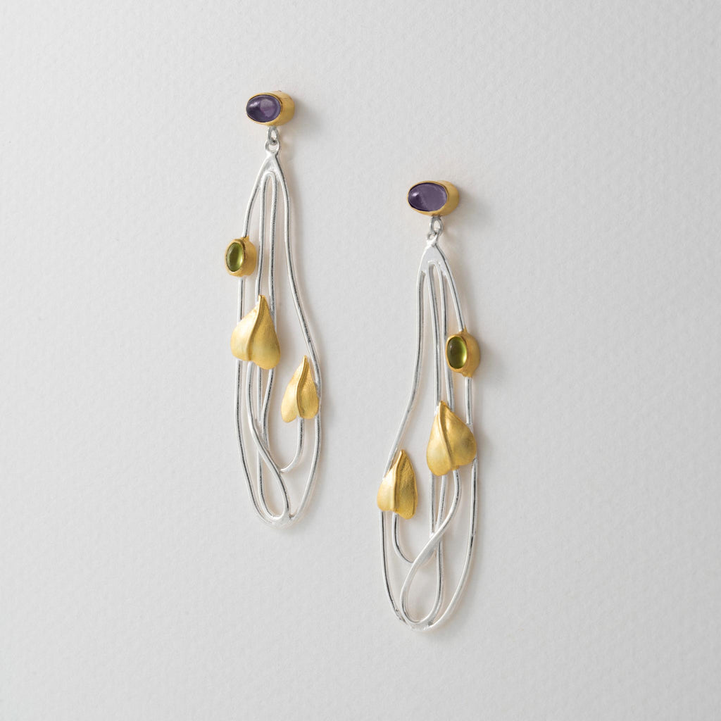 Paula Bolton Silver Jewellery - Macdonald Art Nouveau Drop Earrings