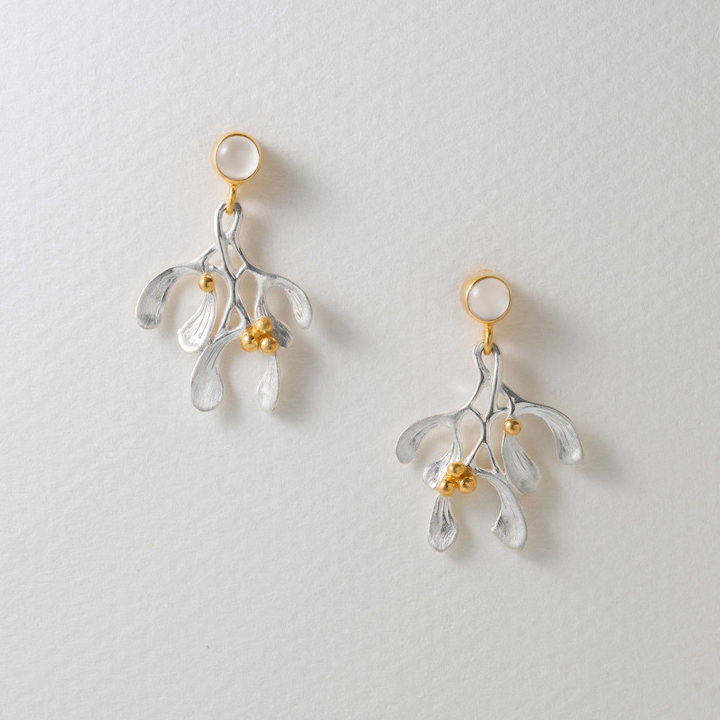 Paula Bolton Silver Jewellery - Mistletoe Designer Earrings