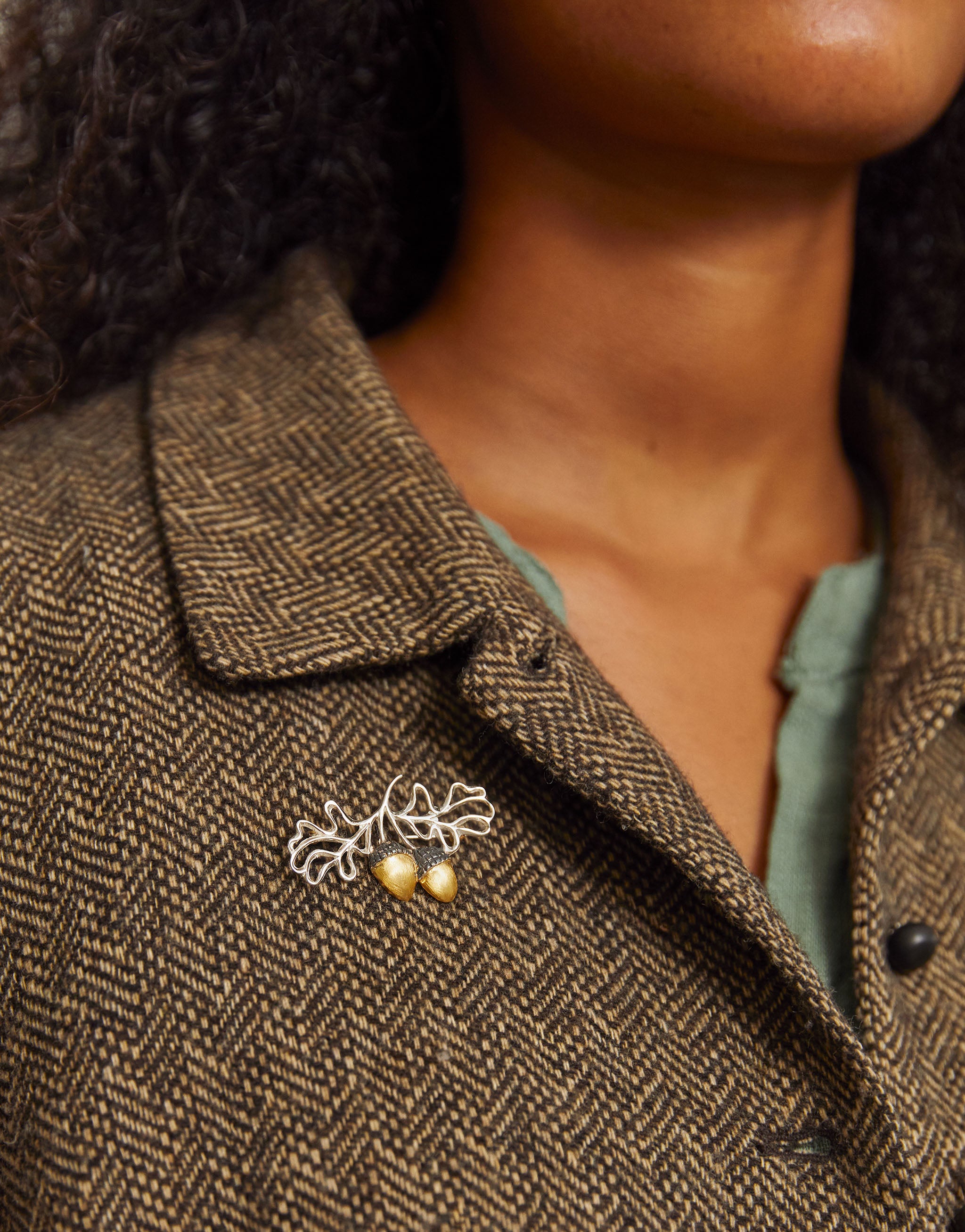 Acorn Brooch