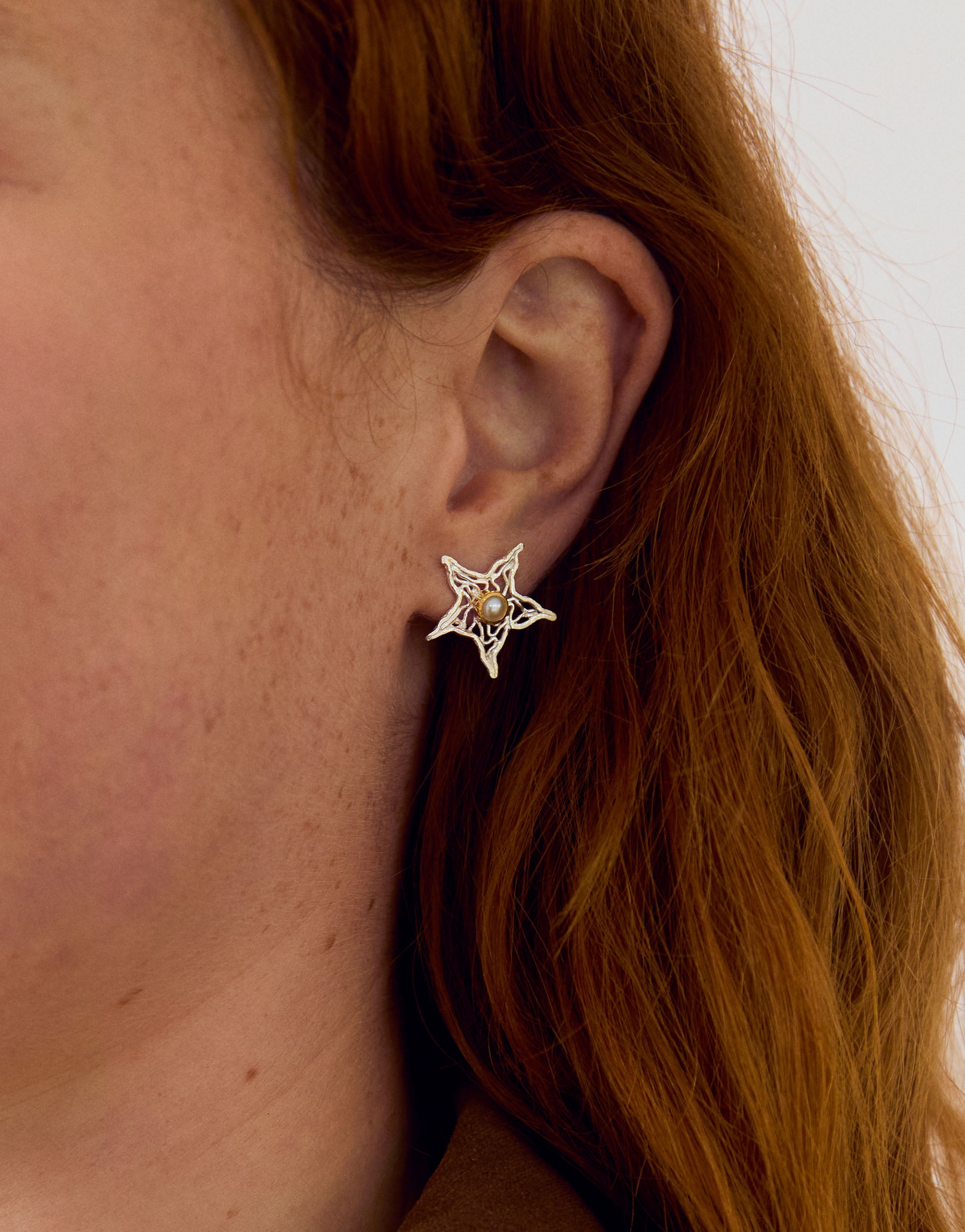 starfish earrings sterling silver sea star stud earrings