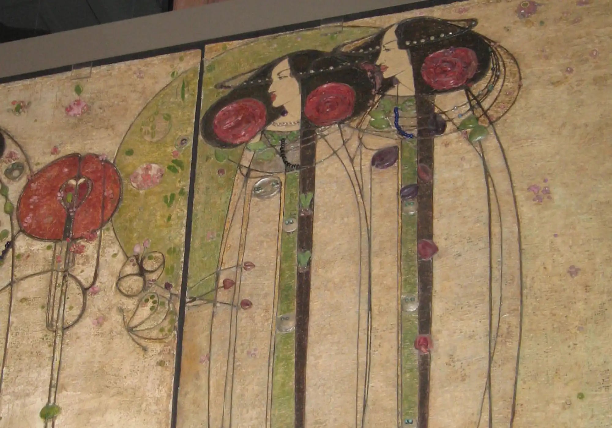 The Wassail’ by Charles Rennie Mackintosh — an Art Nouveau composition featuring whiplash curves and flowing organic lines inspired by vines and floral forms.