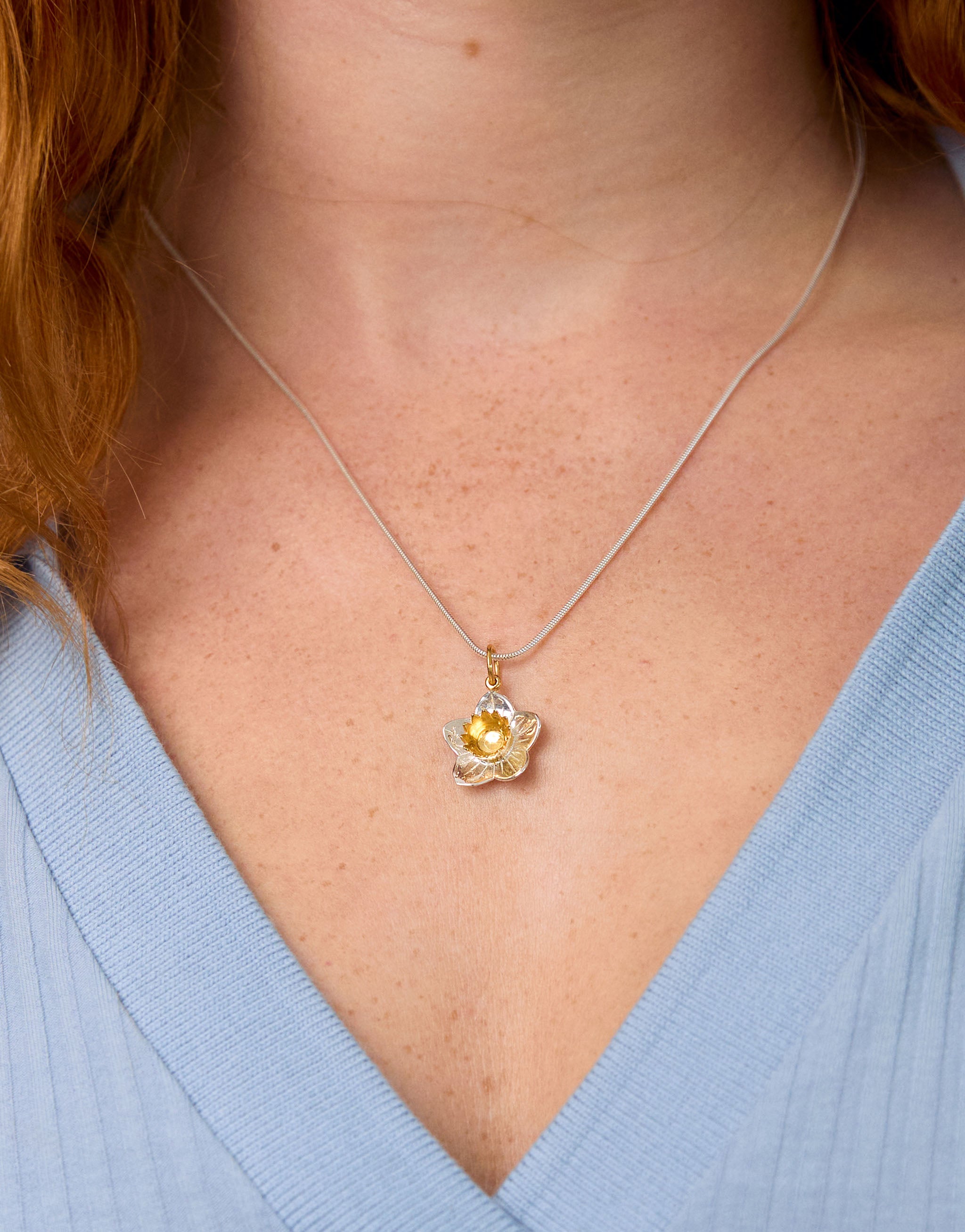 Narcissus Daffodil Flower Necklace