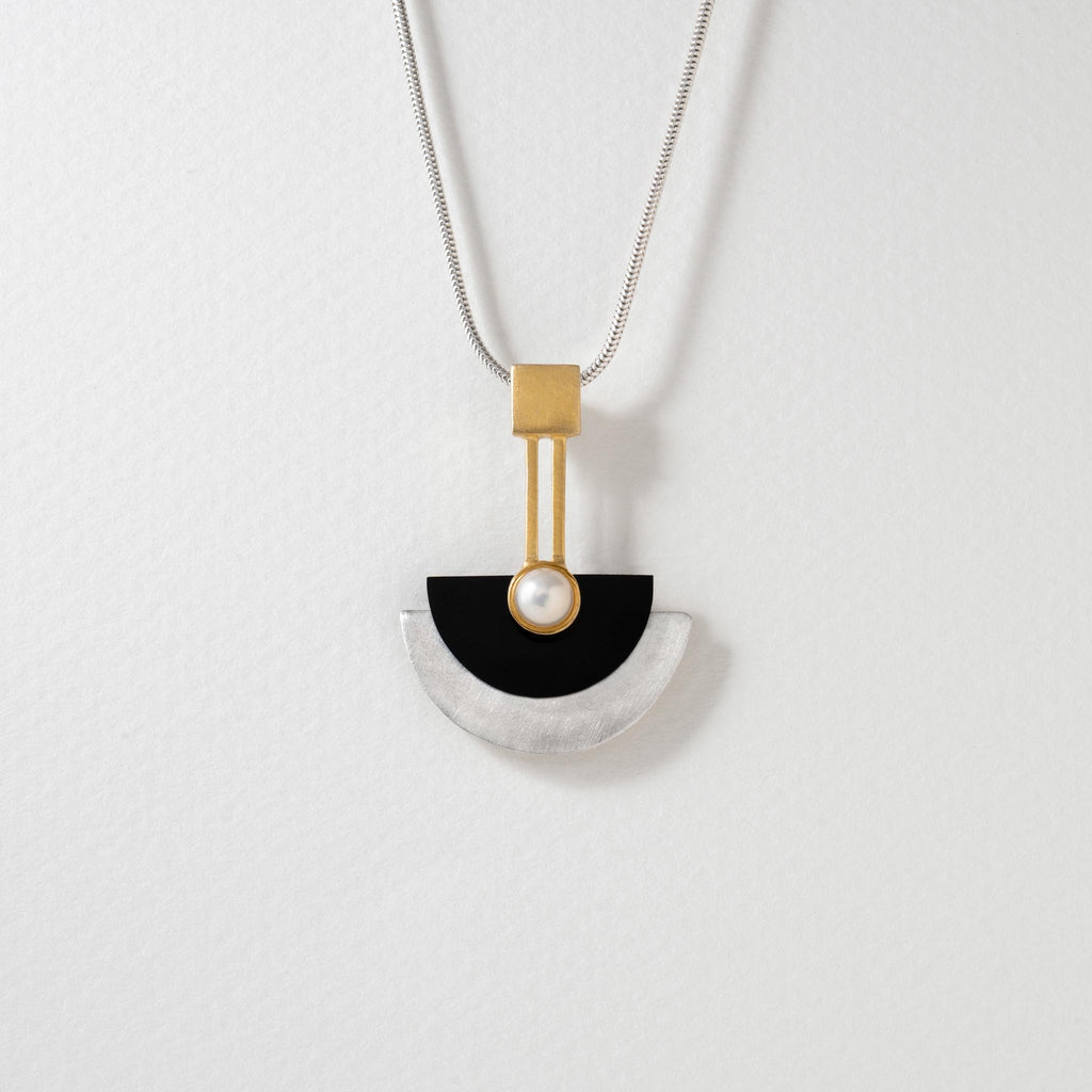 Paula Bolton Silver Jewellery - Art Deco Statement Necklace Pendant
