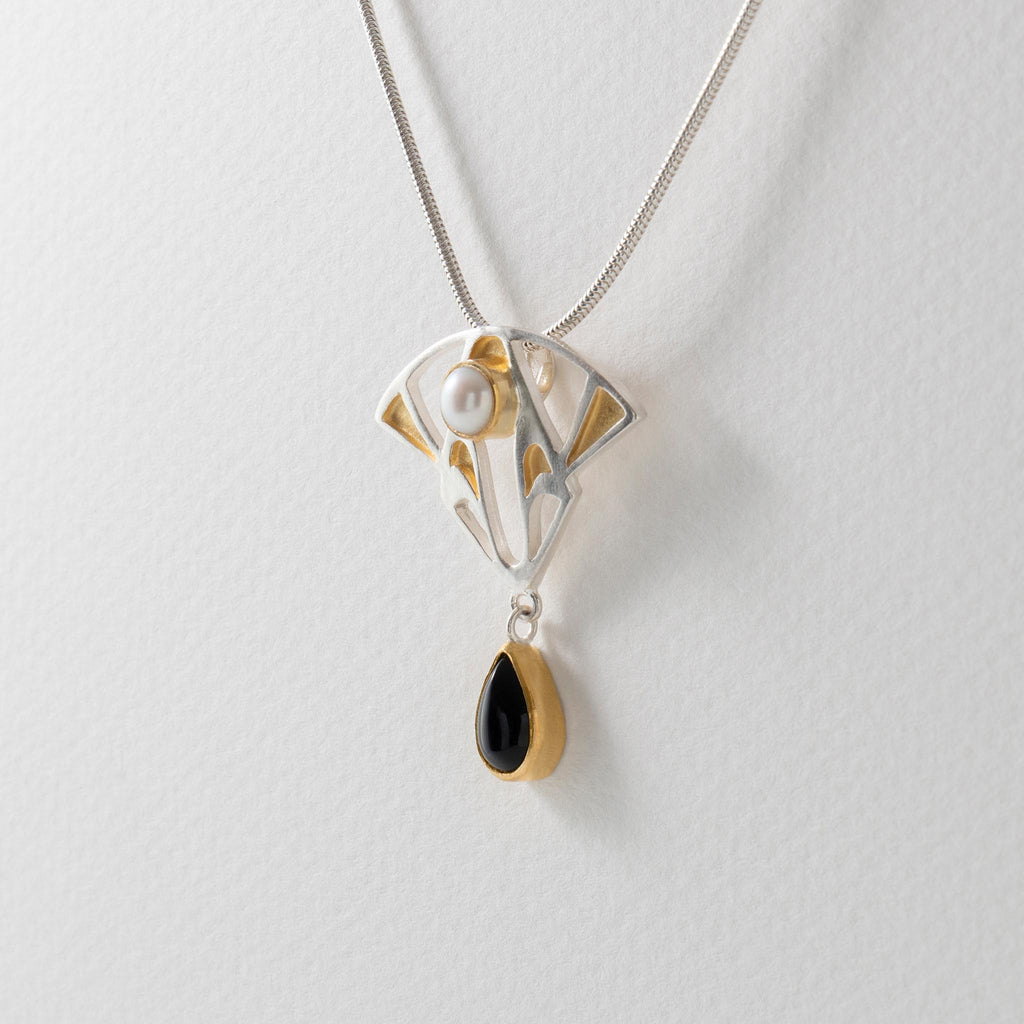 Paula Bolton Silver Jewellery - Art Deco Unique Necklace Pendant