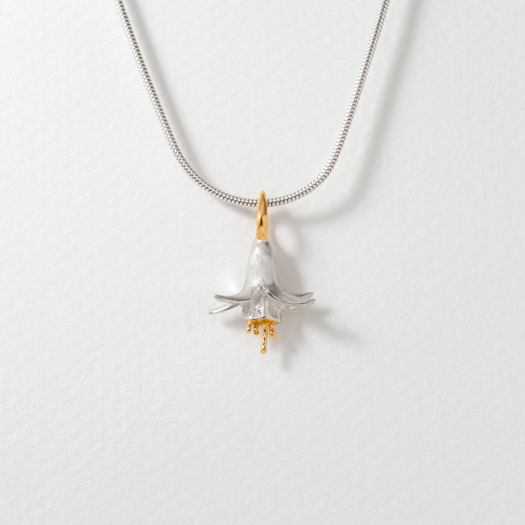 Paula Bolton Silver Jewellery - Fuchsia Flower Necklace Pendant