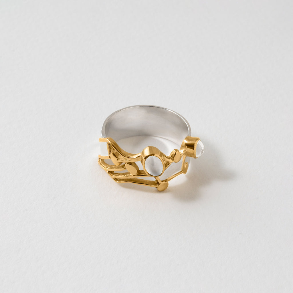 Paula Bolton Silver Jewellery - Hedgerow Moonstone Silver Ring