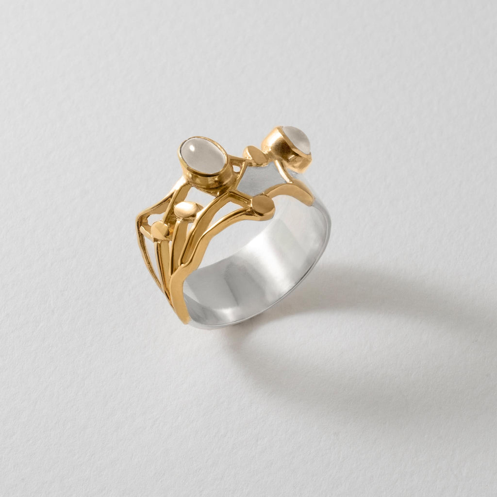 Paula Bolton Silver Jewellery - Hedgerow Moonstone Ring