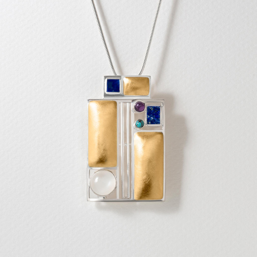 Paula Bolton Silver Jewellery - Hoffman Vienna Art Necklace