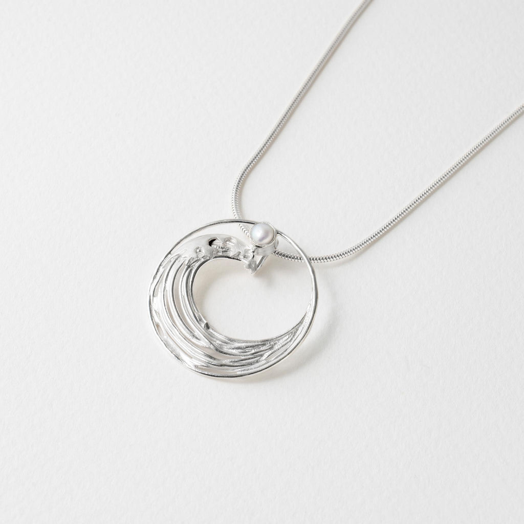 Paula Bolton Silver Jewellery - Hokusai Wave Pearl Necklace