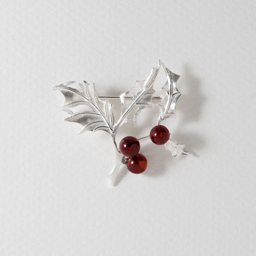 Paula Bolton Silver Jewellery - Holly Winter Brooch