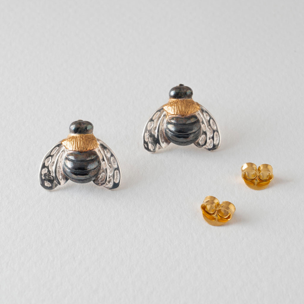 Paula Bolton Silver Jewellery - Bee Stud Earrings
