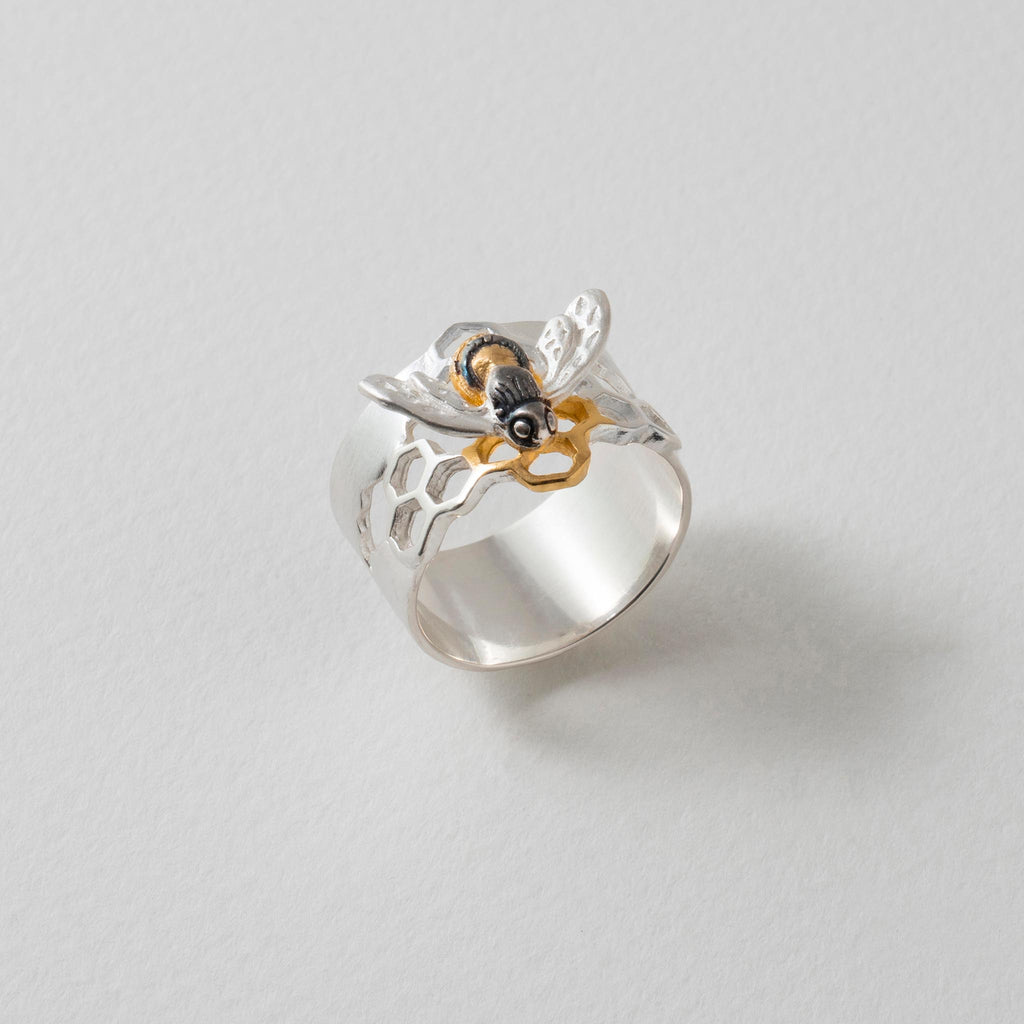 Paula Bolton Silver Jewellery - Honey Bee Ring