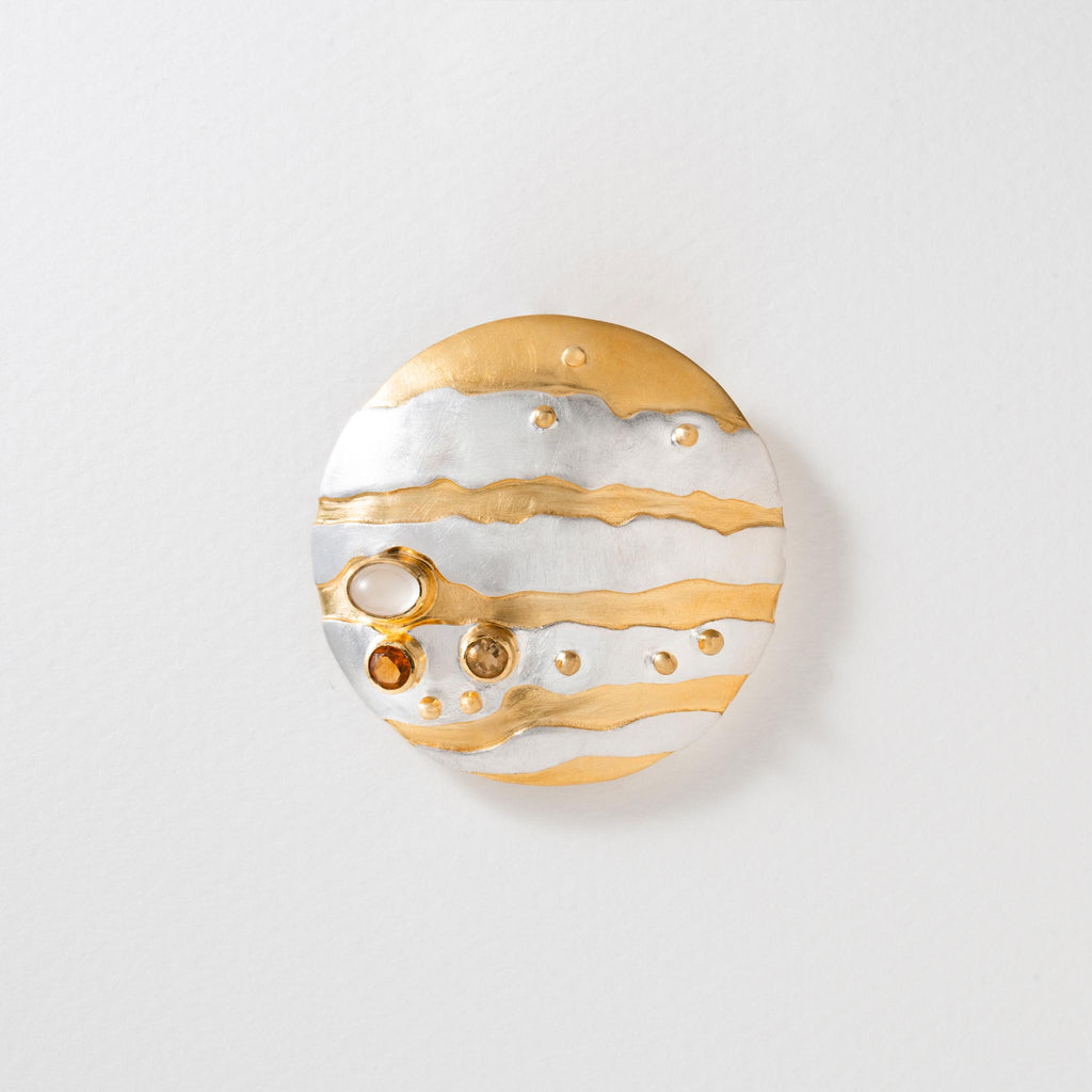 Paula Bolton Silver Jewellery - Jupiter Planet Designer Brooch