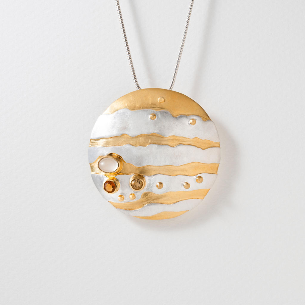 Paula Bolton Silver Jewellery - Jupiter Planet Necklace Pendant