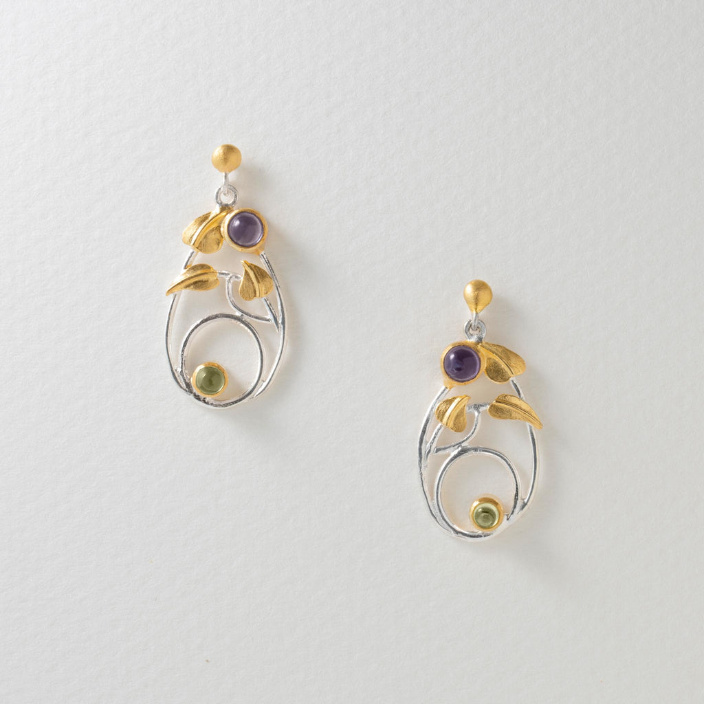 Paula Bolton Silver Jewellery - Art Nouveau Willowwood Macdonald Earrings