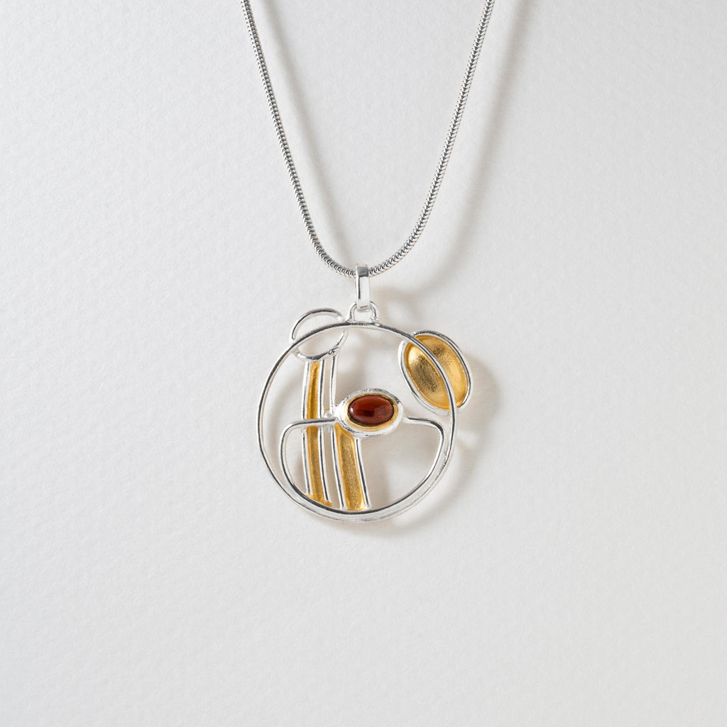 Paula Bolton Silver Jewellery - Art Nouveau Garnet Necklace