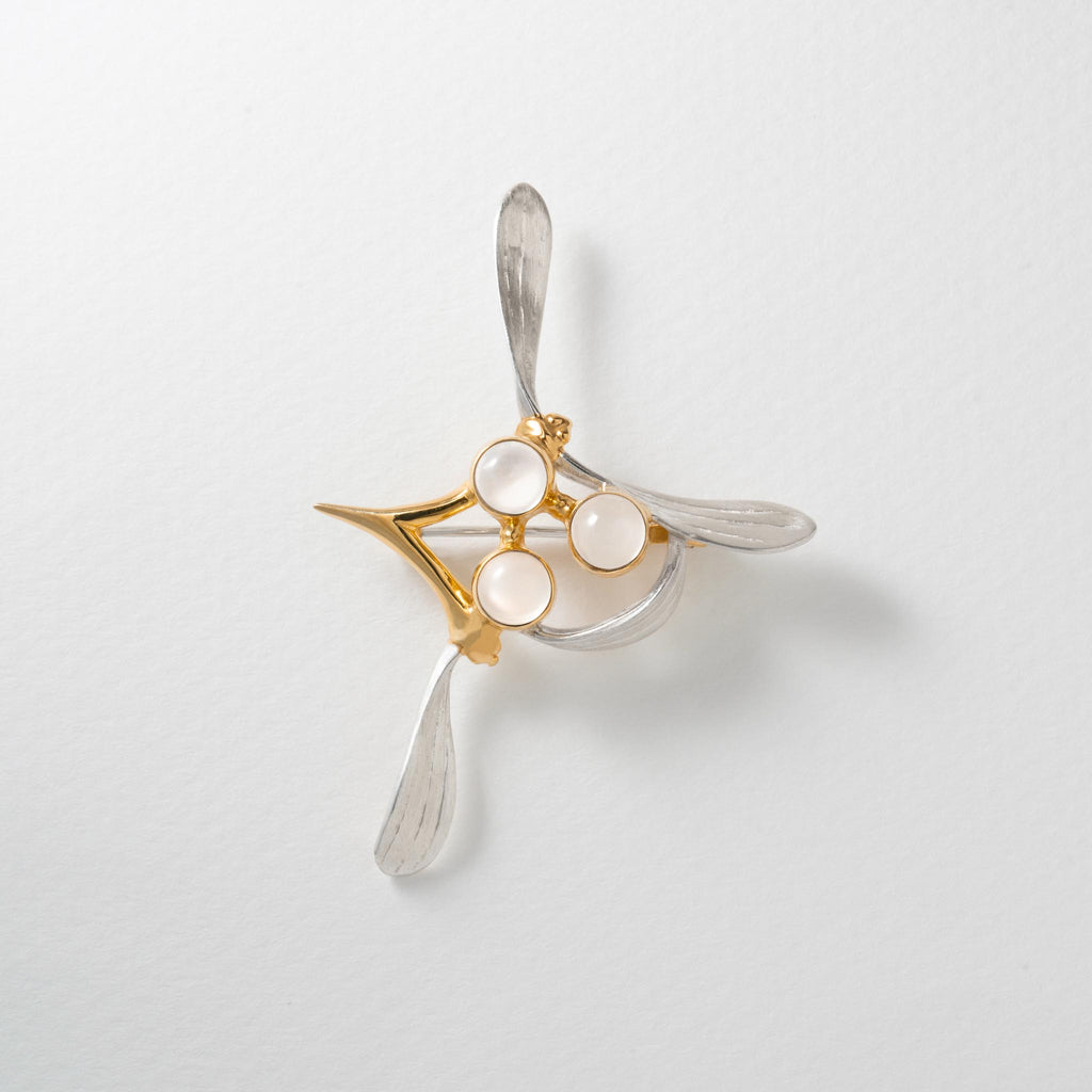 Paula Bolton Silver Jewellery - Mistletoe Designer Brooch