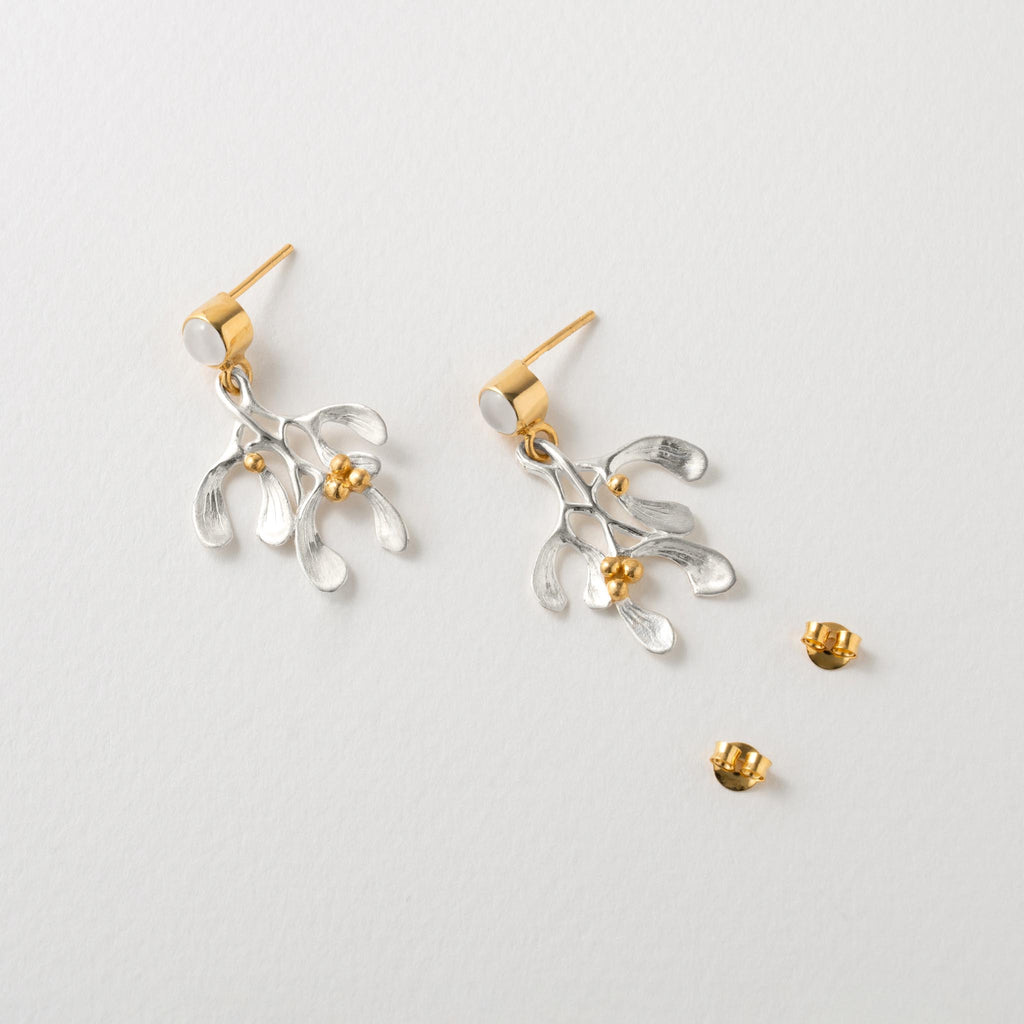 Paula Bolton Silver Jewellery - Mistletoe Designer Earrings