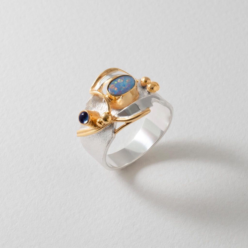 Paula Bolton Silver Jewellery - Monet Designer Opal Ring