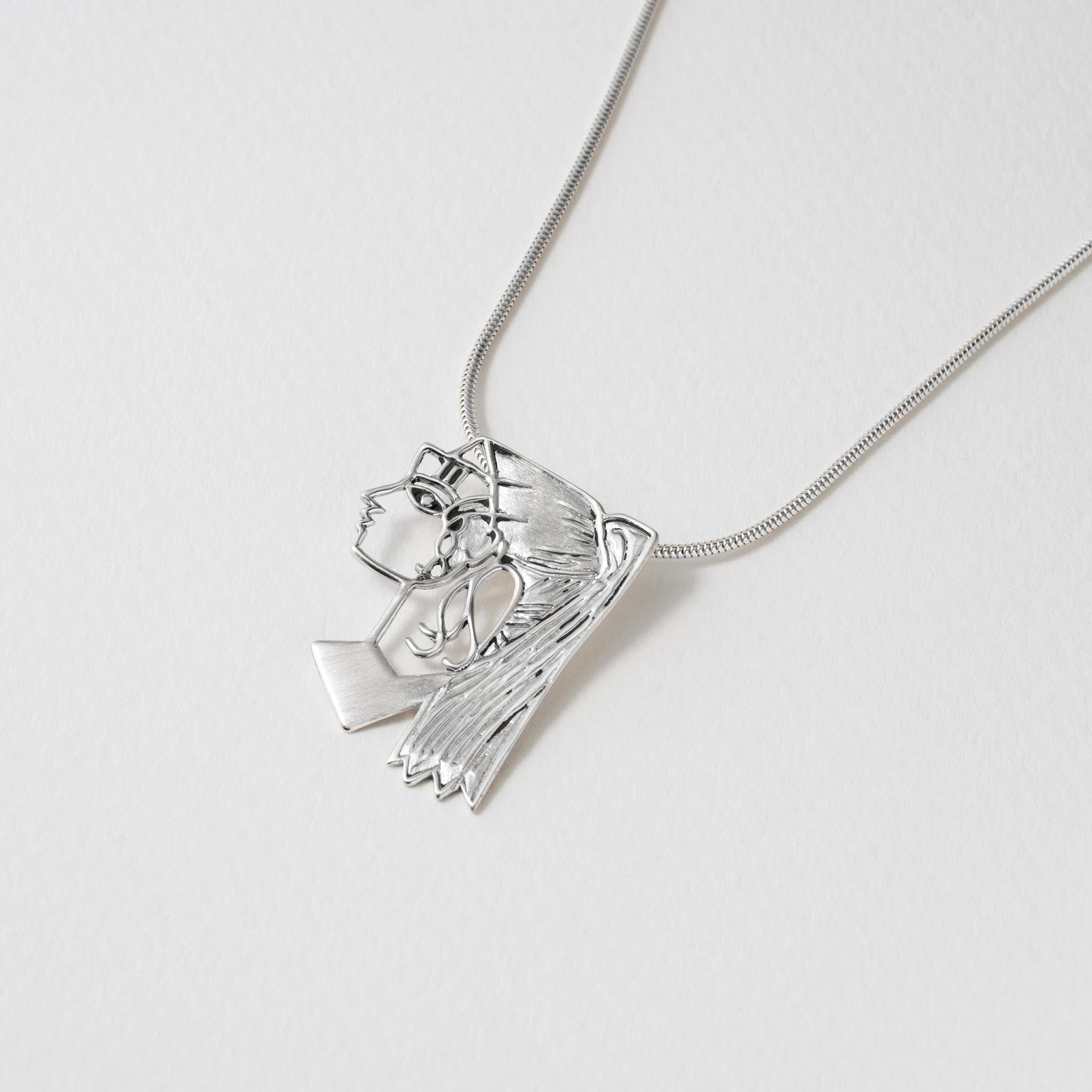 Paula Bolton Silver Jewellery - Picasso Art Necklace