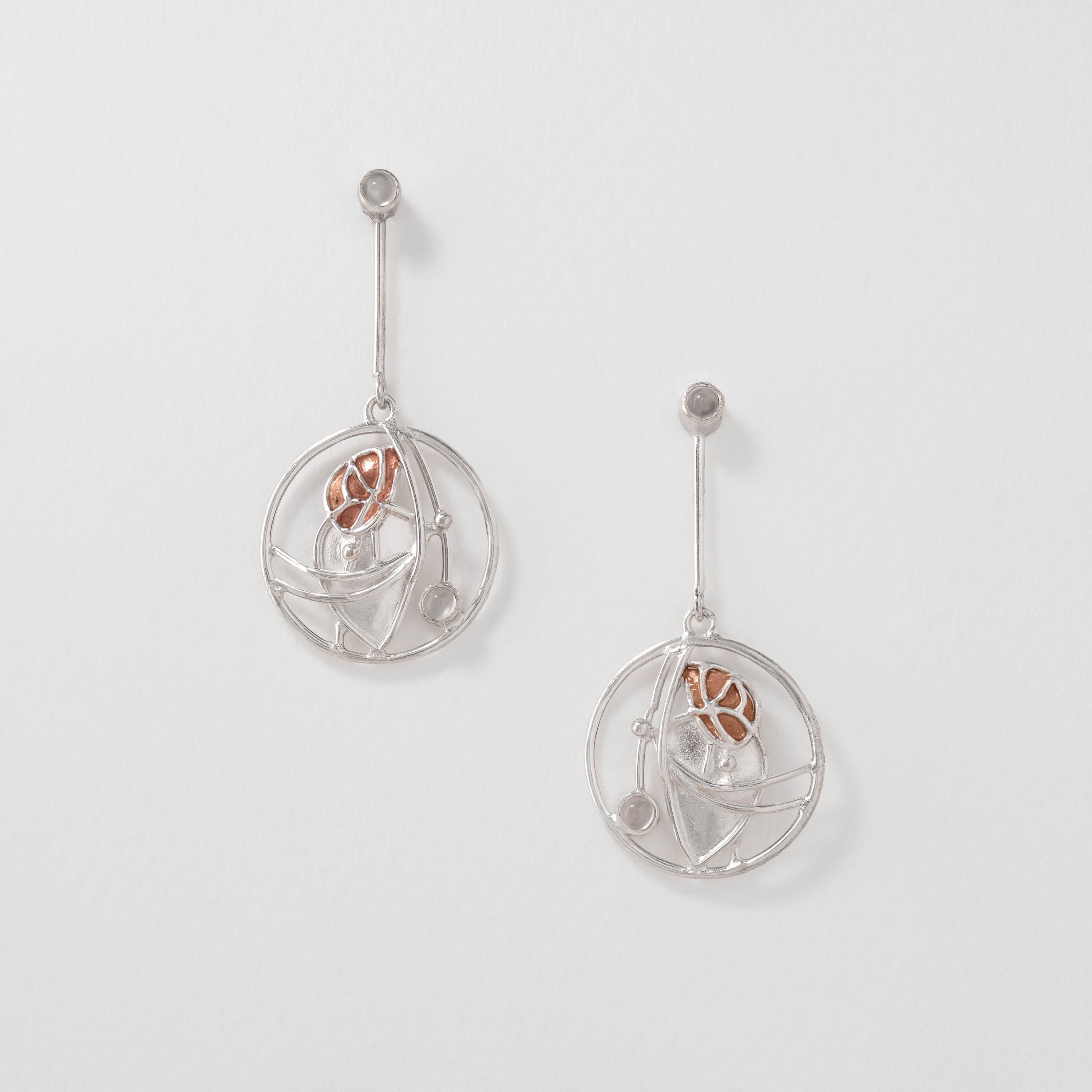 C R Mackintosh Moonstone Earrings