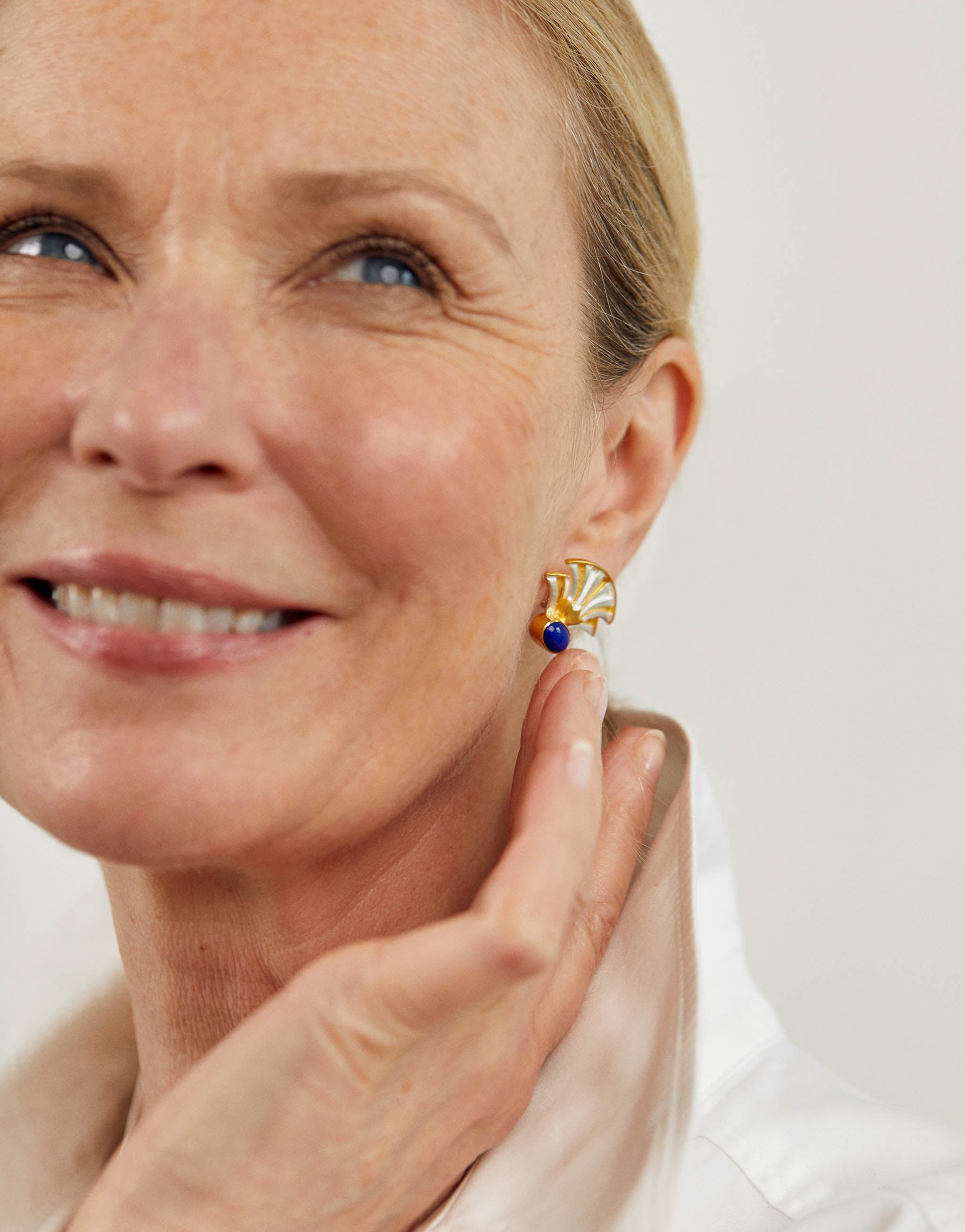 Egyptian Lotus Stud Earrings