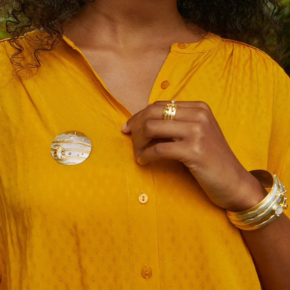 Jupiter brooch, ring and bangle by Paula Bolton.