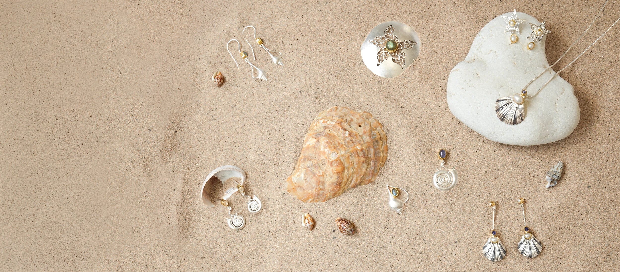 Shell Jewellery Silver Shell Necklaces and Earrings