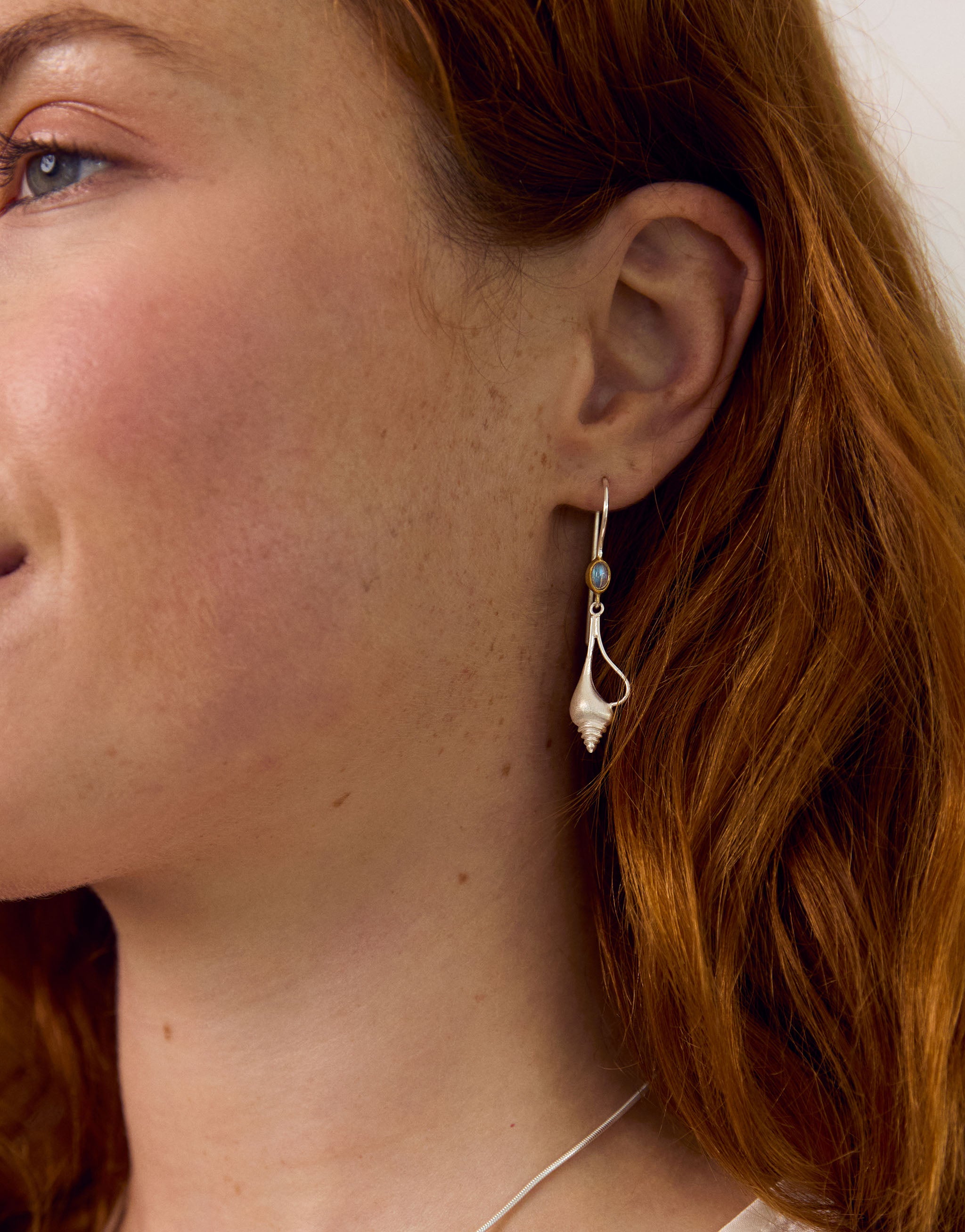 Periwinkle Shell Hook Earrings