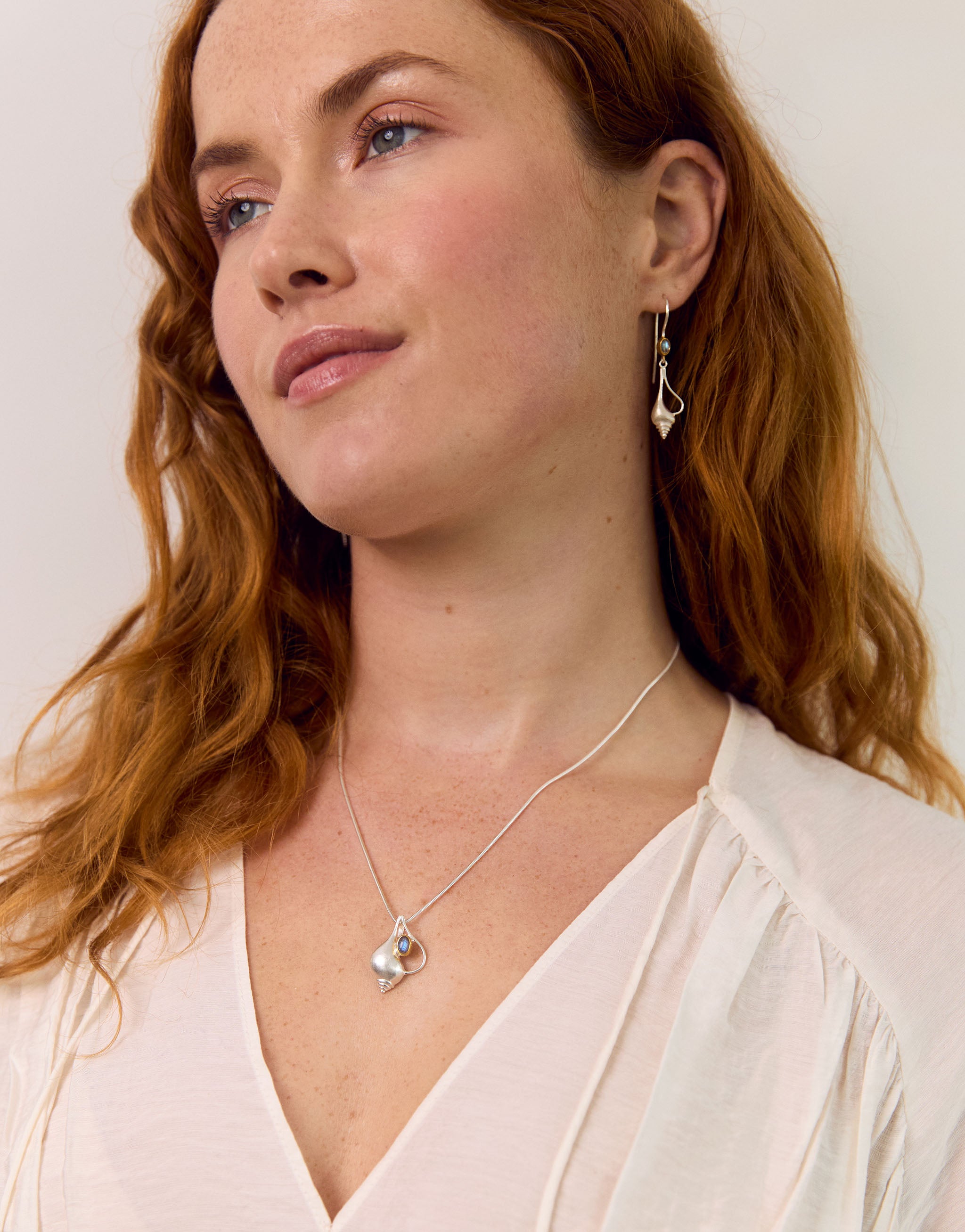 Periwinkle Shell Hook Earrings